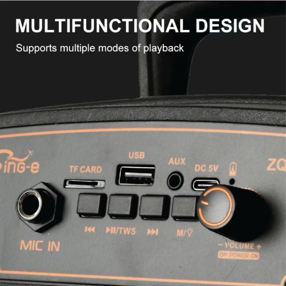 ZQS-8173W Φορητό Ηχείο Bluetooth 20W με Ασύρματο Μικρόφωνο & Τηλεχειριστήριο