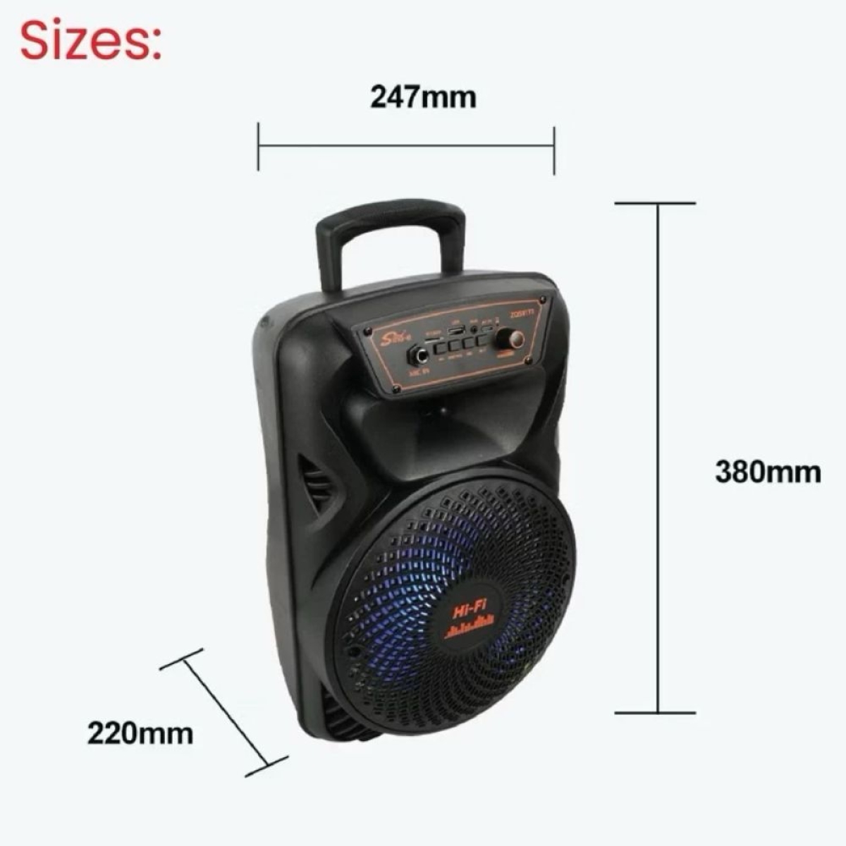 ZQS-8173W Φορητό Ηχείο Bluetooth 20W με Ασύρματο Μικρόφωνο & Τηλεχειριστήριο
