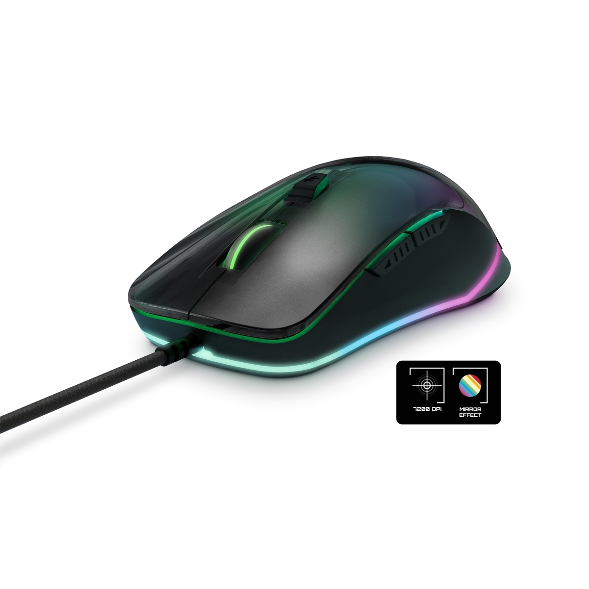Energy Sistem ESG M3 Neon 452125 Gaming Ποντίκι RGB 7200 DPI Μαύρο - Image 2