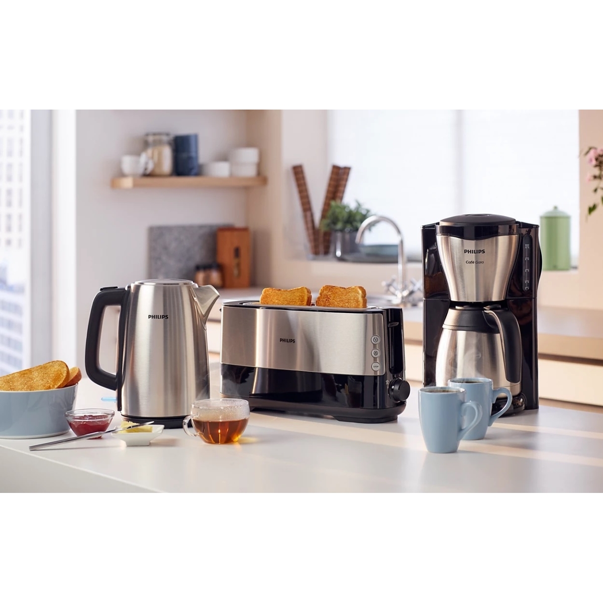 Philips Gaia HD7548 Καφετιέρα Φίλτρου 1.2Lt 1000W Μαύρο/Ασημί - Image 4