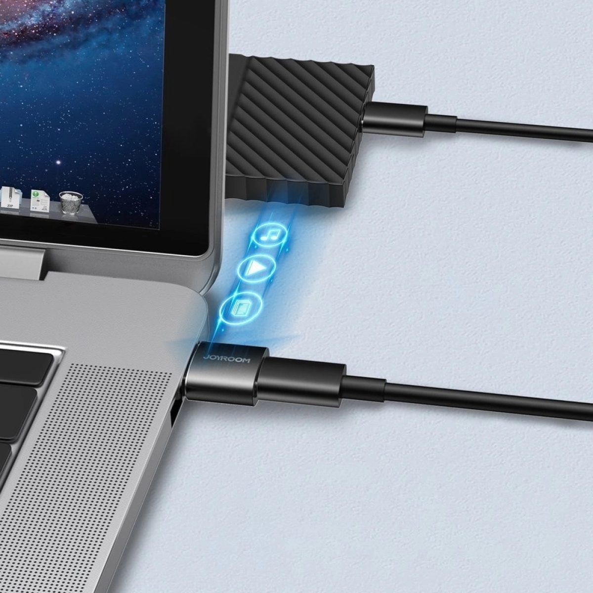 Joyroom S-H152 Αντάπτορας USB-C σε USB-A 2τμχ Μαύρο - Image 3