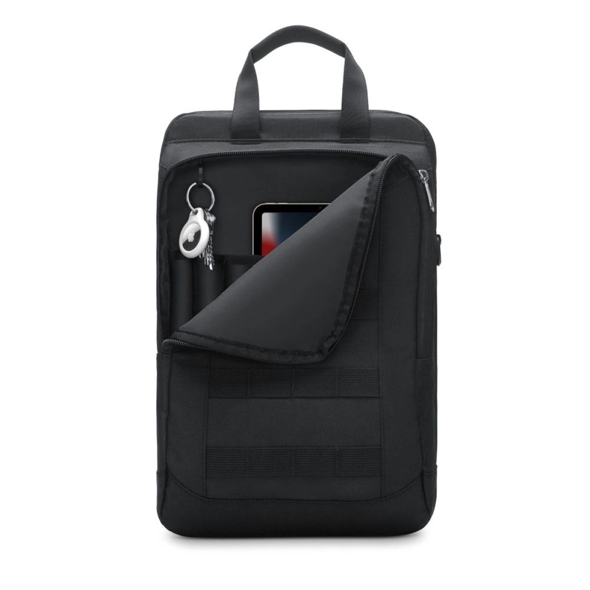 Tech-Protect Rough Θήκη AirTag Σιλικόνης Μπρελόκ Μαύρο - Image 2