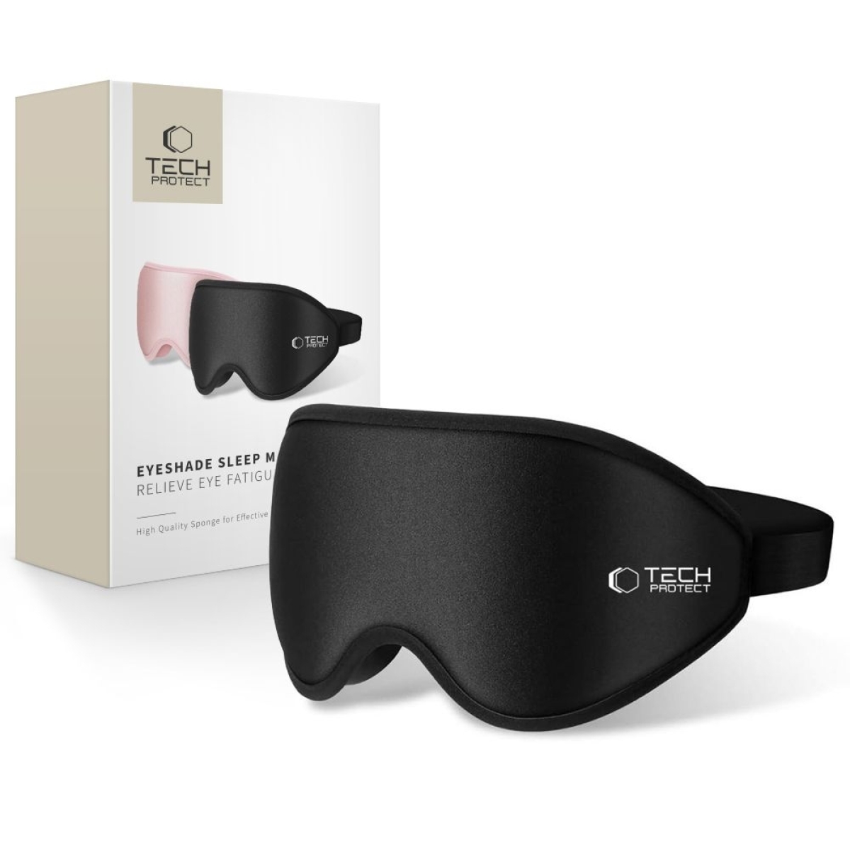 Tech-Protect Eyeshade Μάσκα Ύπνου Memory Foam Μαύρη - Image 2