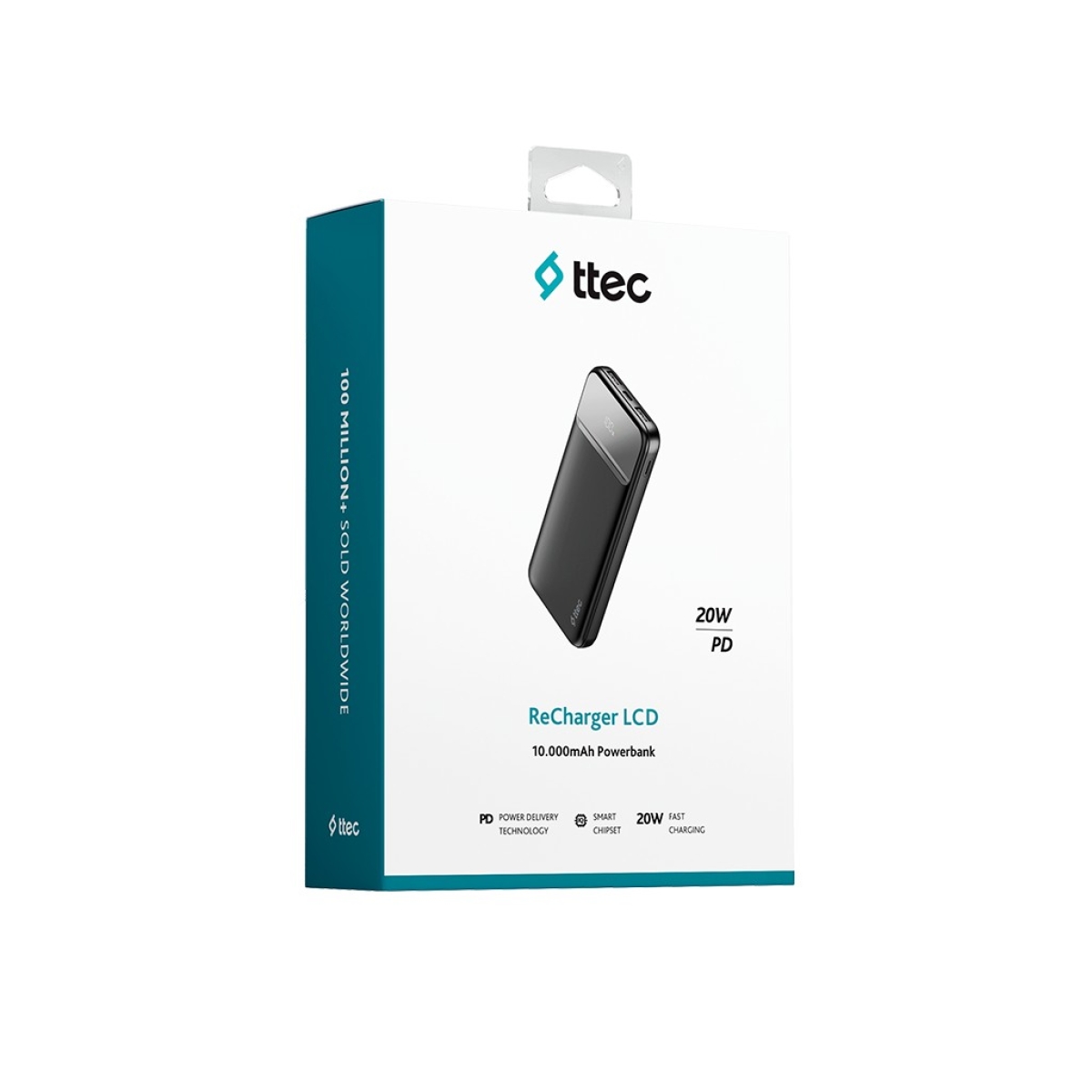 Ttec ReCharger LCD 10.000mAh PD 20W   Φορητή Μπαταρία , Μαύρη - Image 7