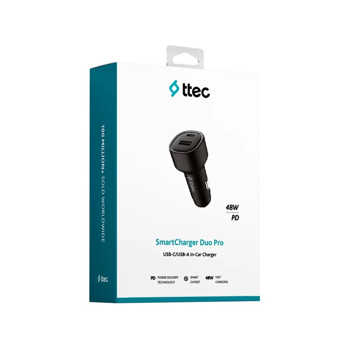 ttec SmartCharger Duo PD 48W Φορτιστής Αυτοκινήτου USB-C+USB-A - Image 5
