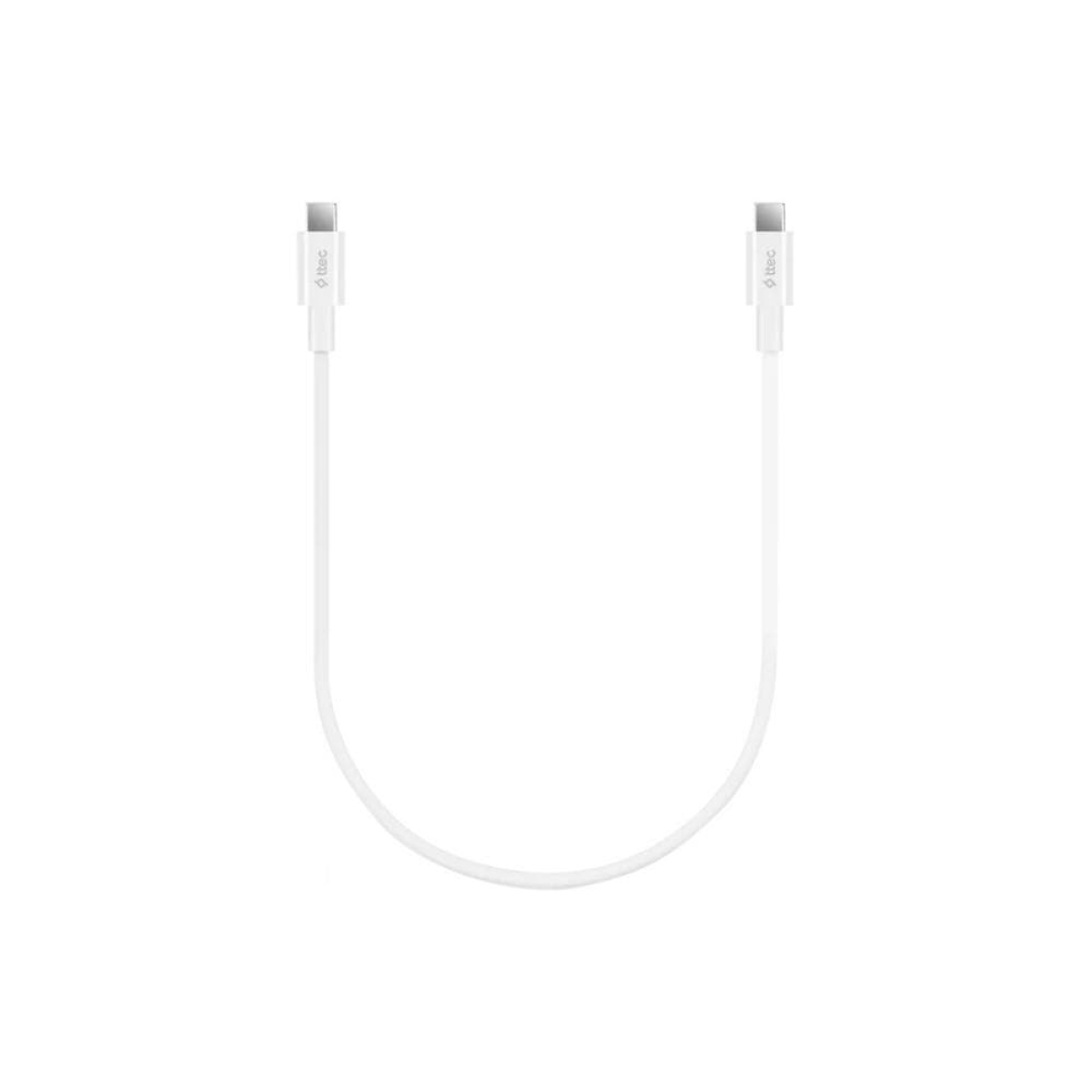 ttec Type-C -Type-C Καλώδιο Φόρτισης & Συγχρονισμού 30cm 65W,Λευκό - Image 2