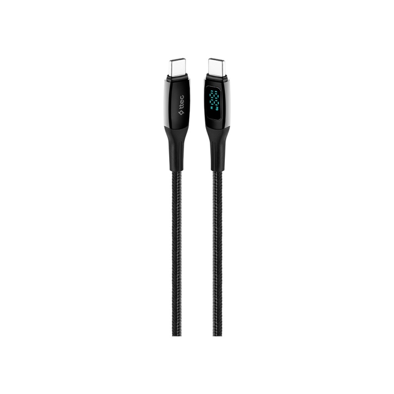 AlumiCable LCD Type-C to Type-C 100W Καλώδιο Φόρτισης & Συγχρονισμού