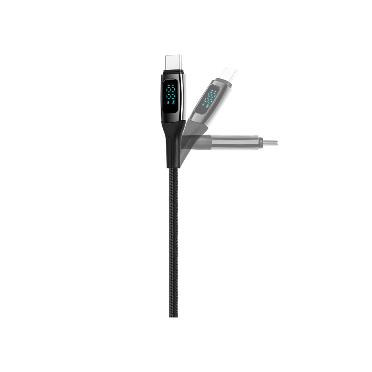 ttec Type-C -Type-C LCD Καλώδιο Φόρτισης & Συγχρονισμού 150cm 100W Μαύρο - Image 3