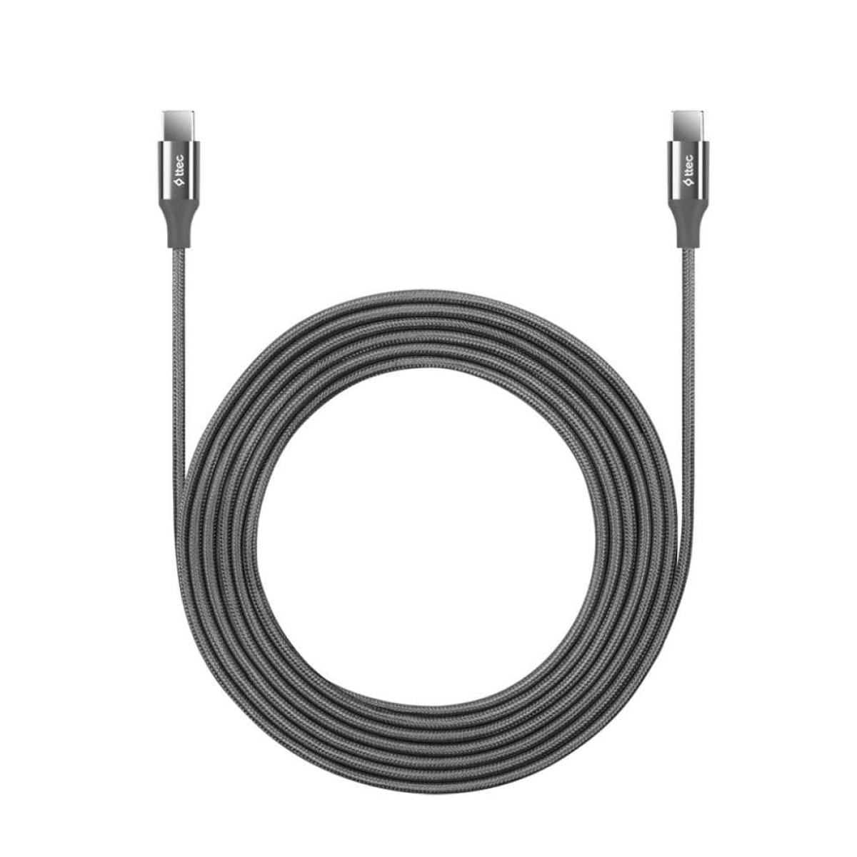 ttec Alumicable Type-C Καλώδιο Φόρτισης & Συγχρονισμού 200m 65w,Γκρι - Image 2