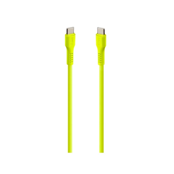 Type-C -Type-C Καλώδιο Φόρτισης & Συγχρονισμού 60W  Neon Κίτρινο