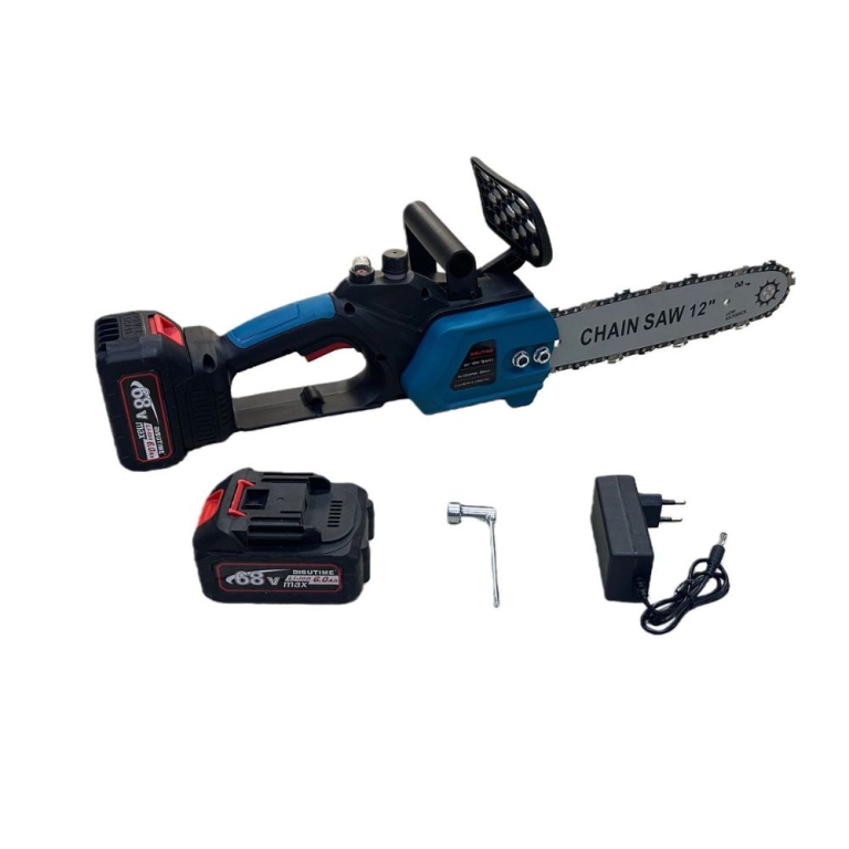 Αλυσοπρίονο Μπαταρίας 68V Brushless 12" Bisutime – Επαναφορτιζόμενο με 2 Μπαταρίες