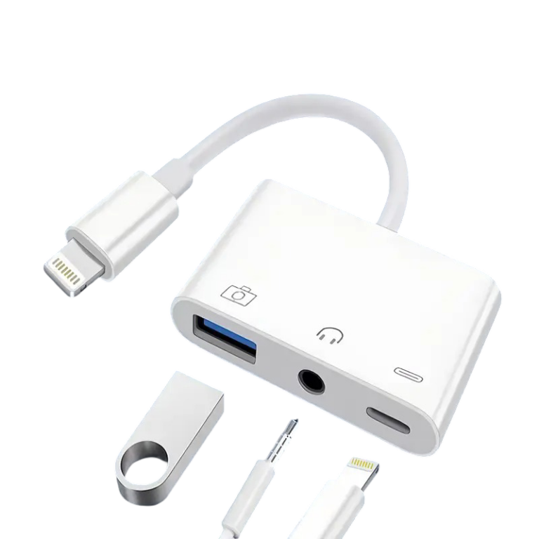 Αντάπτορας OTG 3 Σε 1 Lightning Σε USB, Audio Και Lightning Andowl Q-US9