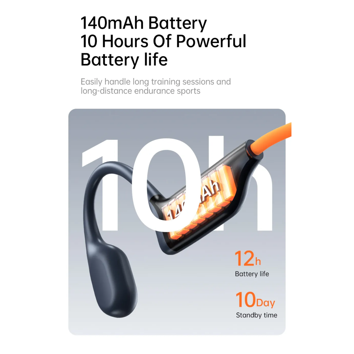 Ασύρματα Ακουστικά Air Conduction Bluetooth Sport Μαύρα Awei A892BL - Image 4