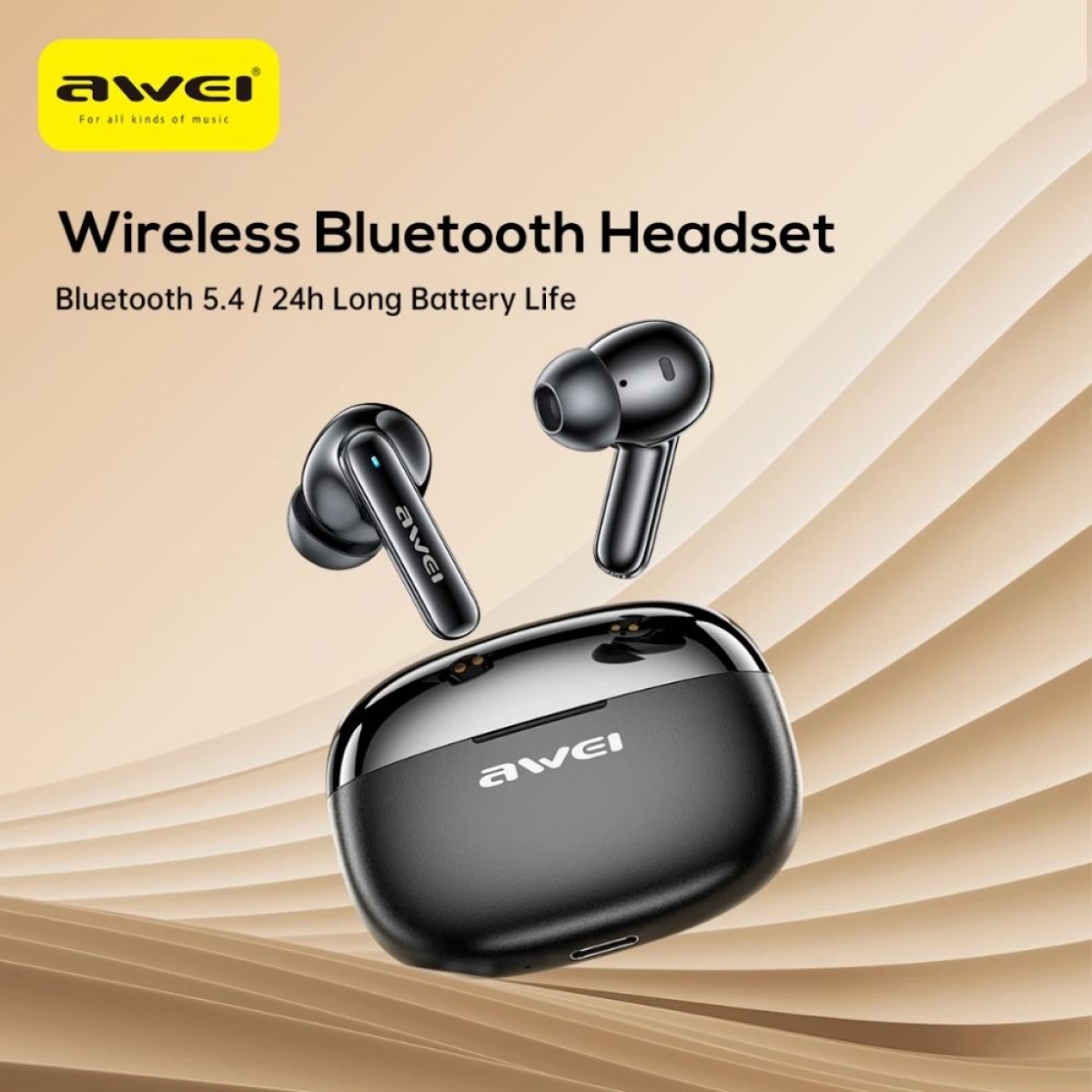 Ασύρματα Ακουστικά Bluetooth AWEI T51 με Θήκη Φόρτισης & Bluetooth 5.4