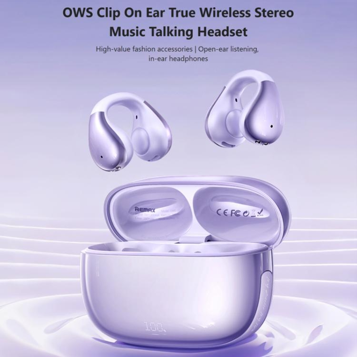 Ασύρματα Ακουστικά Bluetooth Με Κλιπ Και Θήκη Φόρτισης Remax OWS-10 - Image 3