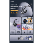 Ασύρματα Bluetooth Ακουστικά Air Conduction Open Ear Azeada AZ-BN06 - Image 4
