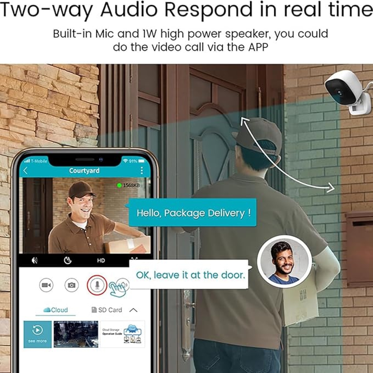 Ασύρματη Κάμερα Ασφαλείας 4K Smart Camera Με WiFi Και Νυχτερινή Όραση Andowl Q-HQ39 - Image 5