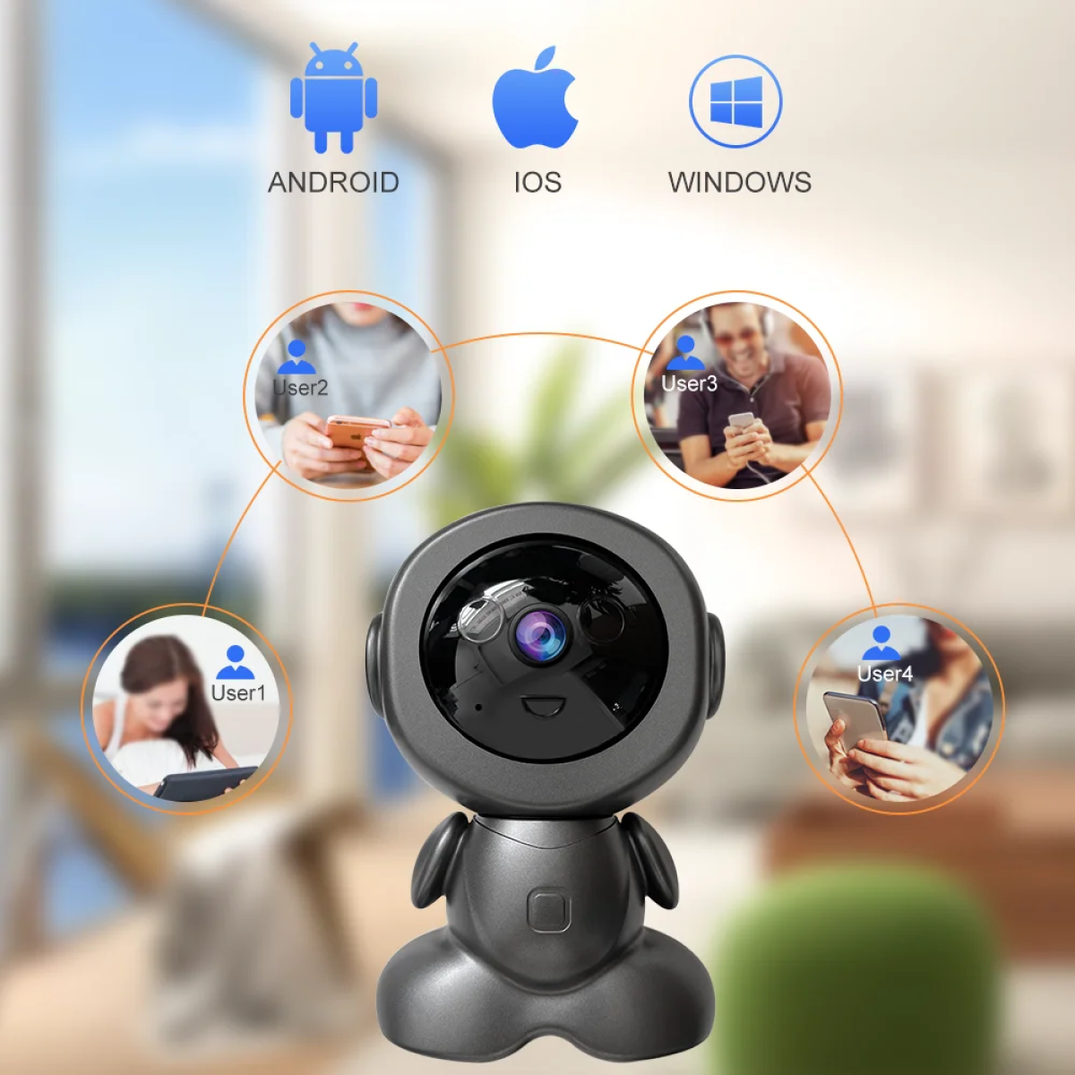 Ασύρματη Κάμερα WiFi 3MP Με Νυχτερινή Όραση Και Περιστροφή 355° V380 Pro - Image 6