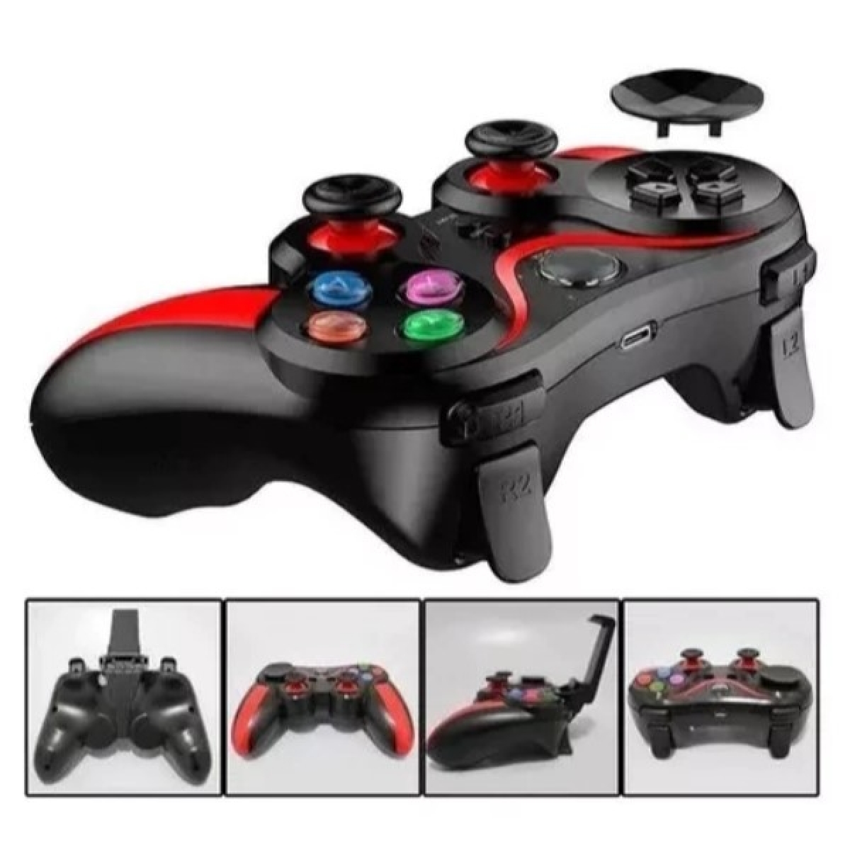 Λαμπάδα Ασύρματο Gamepad Bluetooth Για Android IOS PC Και PS3 Μαύρο Lehuai LH-9089 - Image 3
