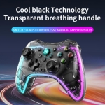 Ασύρματο Gamepad Gaming Με Bluetooth Και RGB Φωτισμό Διάφανο Lehuai LH-3 - Image 3
