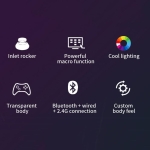 Ασύρματο Gamepad Gaming Με Bluetooth Και RGB Φωτισμό Διάφανο Lehuai LH-3 - Image 5