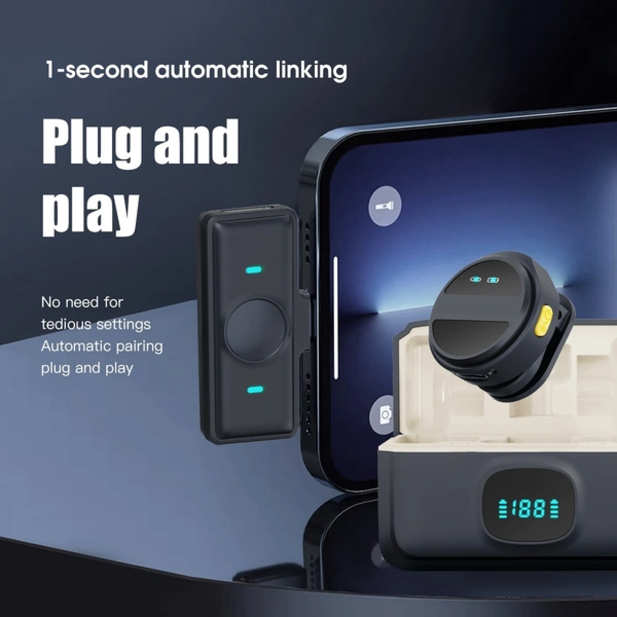Ασύρματο Μικρόφωνο Πέτου Type-C 2.4G Με Κλιπ & Θήκη Φόρτισης SX21 - Image 7