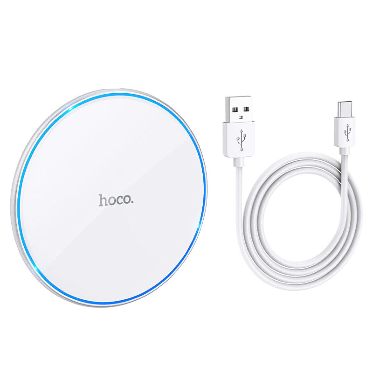 Ασύρματος Φορτιστής 15W Με LED Φωτισμό Hoco CW6 Pro - Image 3