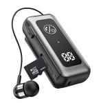 Bluetooth Ακουστικό Clip-On Με Οθόνη Και Υποδοχή TF Technovo TN-BT005