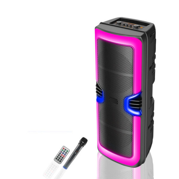 Bluetooth Ηχείο Καραόκε 2x8" Με Ασύρματο Μικρόφωνο RGB Φωτισμό Και TWS Andowl Q-YX680