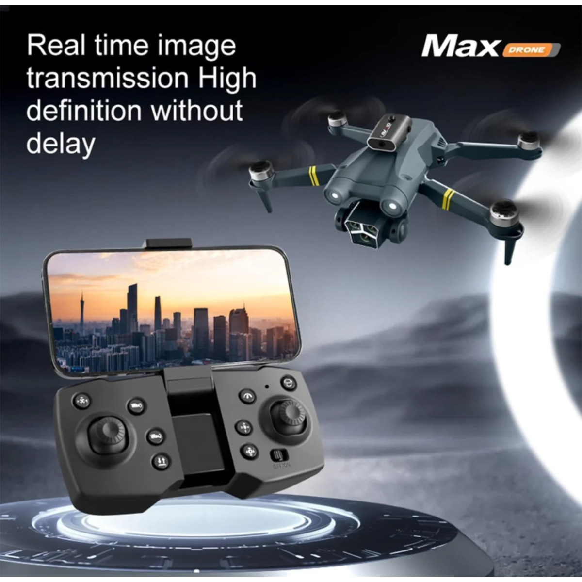 Drone Με Κάμερα 1080P, Μπαταρία & Τηλεχειριστήριο M3 Max - Image 3