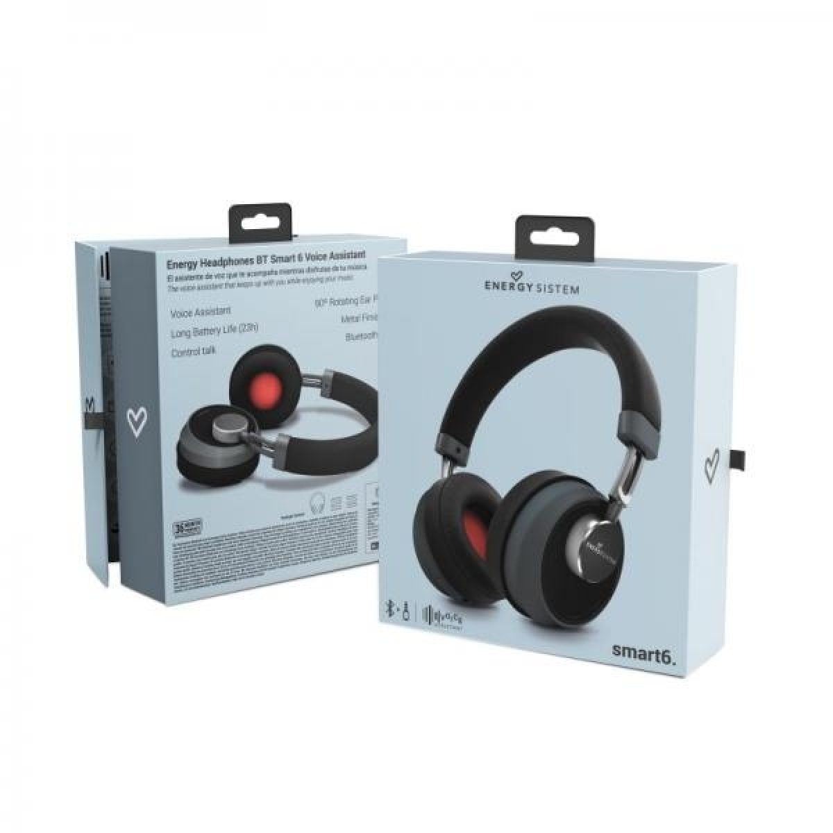 Energy Sistem Smart 6 BT Voice Assistant 446452 Ασύρματα Ακουστικά Bluetooth Titanium - Image 4