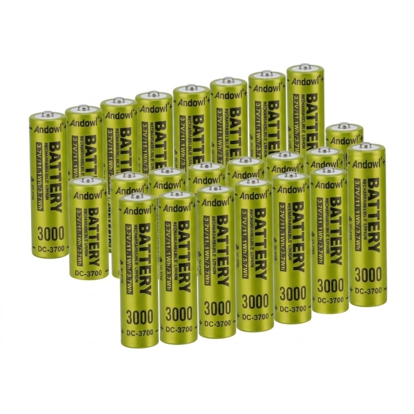 Επαναφορτιζόμενες Μπαταρίες 18650 Li-ion 3000mAh Σετ 20 Τεμαχίων Andowl