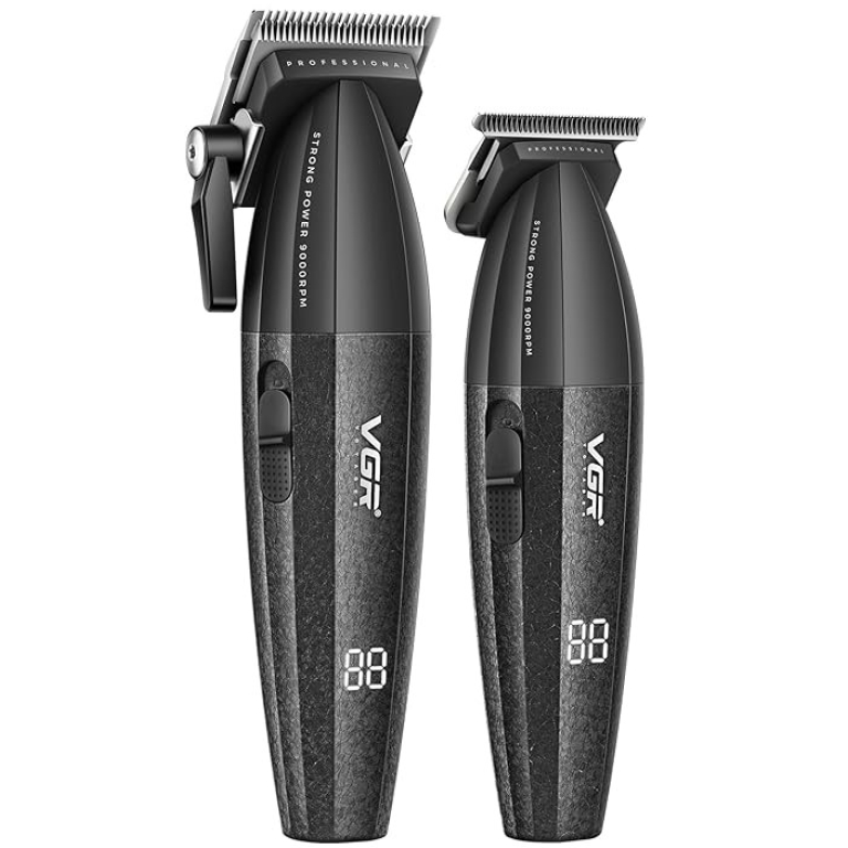Επαγγελματικό Σετ Κουρευτικής Μηχανής & Trimmer Με Κεραμικές Λεπίδες VGR V-640 S2