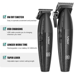 Επαγγελματικό Σετ Κουρευτικής Μηχανής & Trimmer Με Κεραμικές Λεπίδες VGR V-640 S2 - Image 3