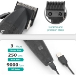 Επαγγελματικό Σετ Κουρευτικής Μηχανής & Trimmer Με Κεραμικές Λεπίδες VGR V-640 S2 - Image 5