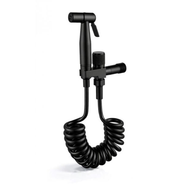 Επιτοίχιο Σετ Μπιντέ Με Σπιράλ Μαύρο BER-258205