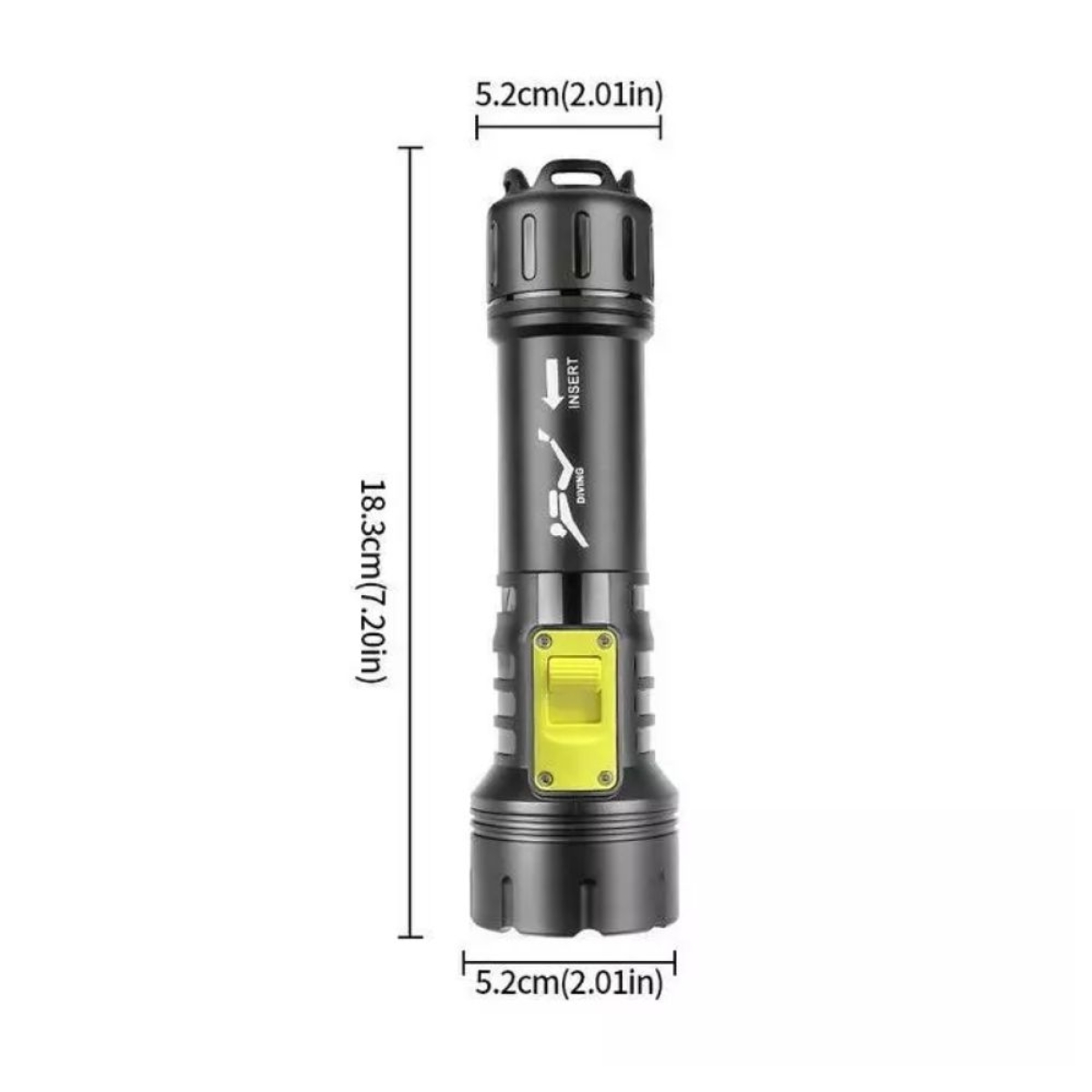 Φακός Κατάδυσης Υψηλής Ισχύος LED 1000 Lumens IPX8 με Μπαταρία Λιθίου 21700
