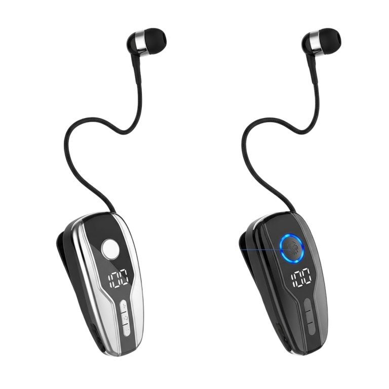 Fineblue Ασύρματο Bluetooth Ακουστικό Clip-On Με Οθόνη LED Q7 Pro