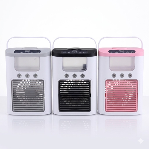 Φορητό Air Cooler & Υγραντήρας Με RGB LED & Δοχείο Νερού 560ml