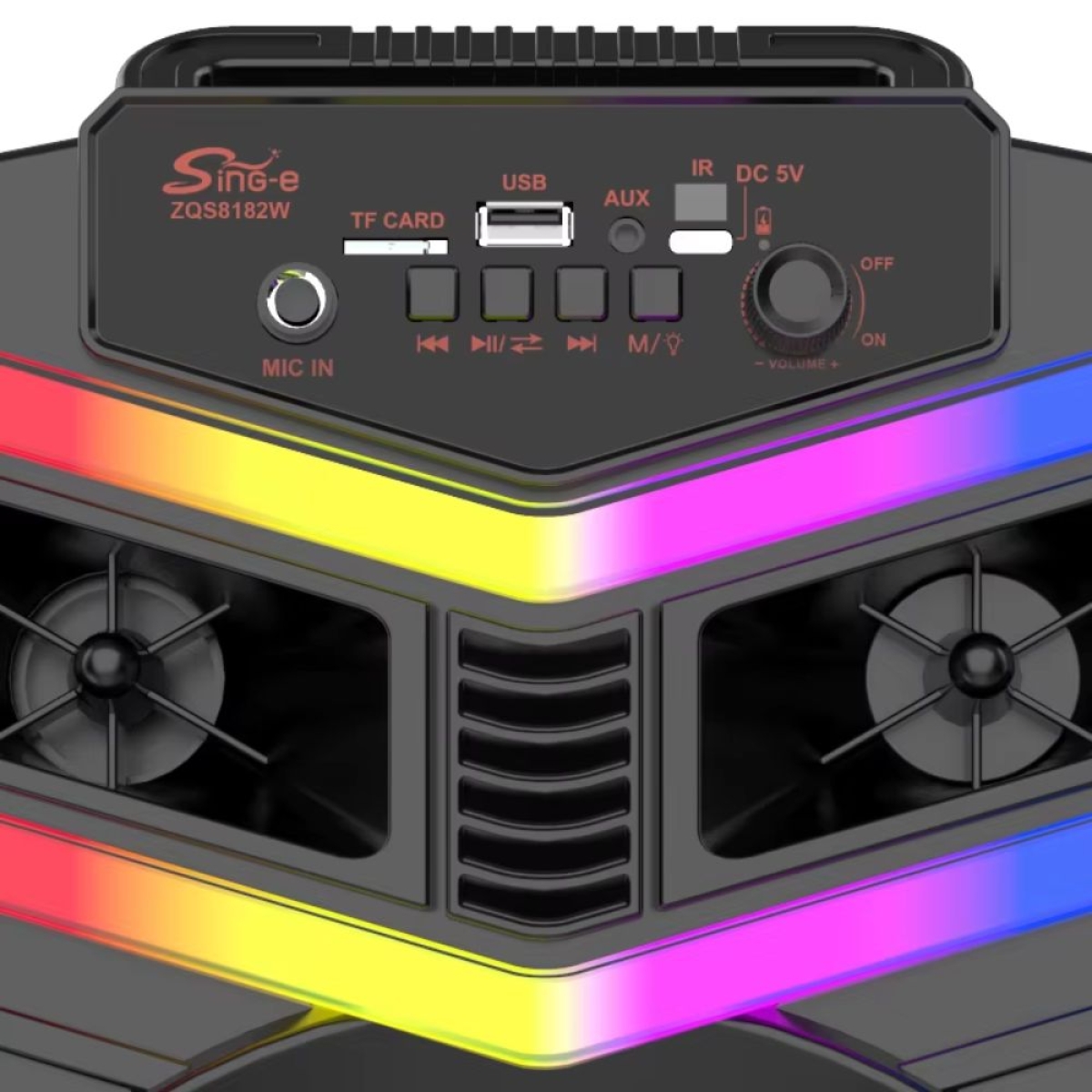 Φορητό Ηχείο Bluetooth Karaoke 8” 20W με Μικρόφωνο ZQS8182W
