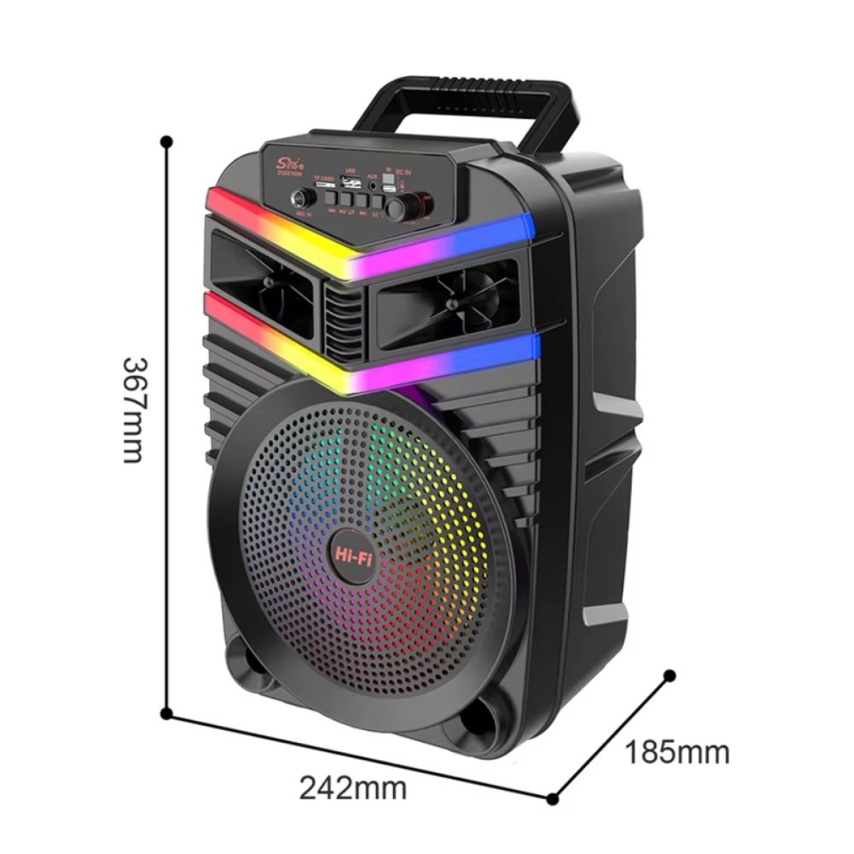 Φορητό Ηχείο Bluetooth Karaoke 8” 20W με Μικρόφωνο ZQS8182W
