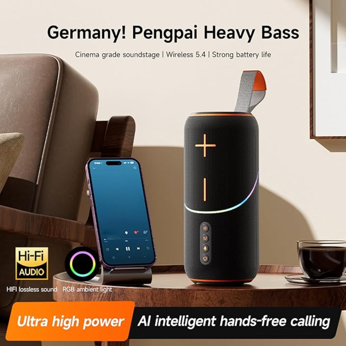 Φορητό Ηχείο Bluetooth Subwoofer 20W BASS-05 - Image 6