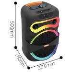 Φορητό Ηχείο Καραόκε 12'' Bluetooth 25W Με RGB Και Μικρόφωνο Kimiso QS-12201 - Image 2