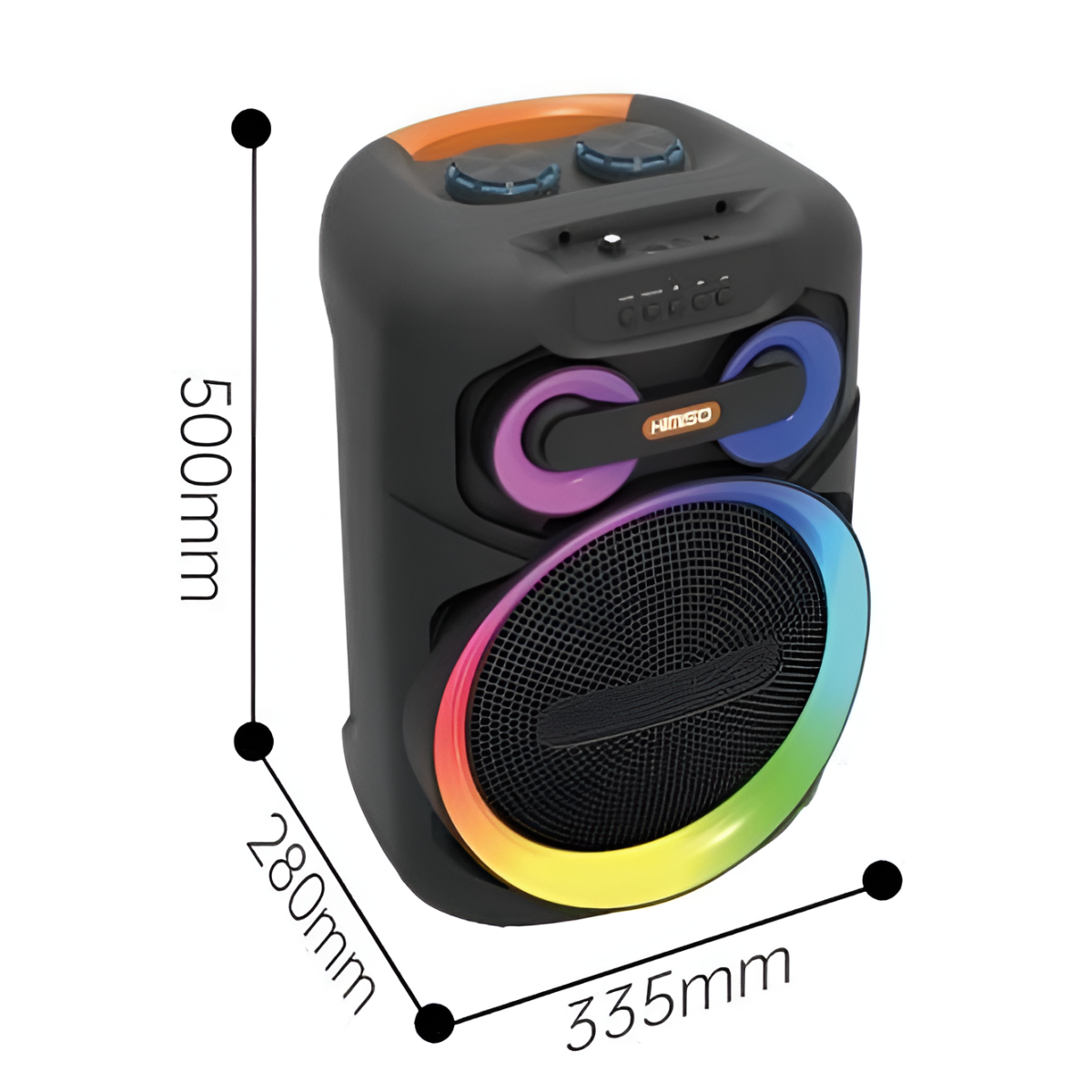 Φορητό Ηχείο Καραόκε 12'' Bluetooth 25W Με RGB Και Μικρόφωνο Kimiso QS-12203 - Image 3