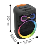 Φορητό Ηχείο Καραόκε 12'' Bluetooth 25W Με RGB Και Μικρόφωνο Kimiso QS-12203 - Image 3