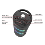 Φορητό Ηχείο Καραόκε 2x4" Με Μικρόφωνο & RGB Φωτισμό ZQS-4239 - Image 2