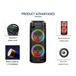 Φορητό Ηχείο Καραόκε 2x6.5" Bluetooth Με Μικρόφωνο & RGB Φωτισμό ZQS-6212 - Image 3