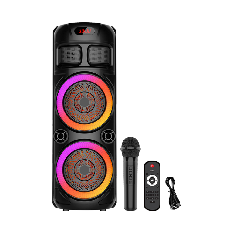Φορητό Ηχείο Καραόκε 2x8" Bluetooth Με Μικρόφωνο & RGB Φωτισμό ZQS-8251