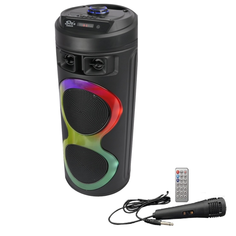 Φορητό Ηχείο Καραόκε 6.5" Bluetooth Με Μικρόφωνο & RGB Φωτισμό ZQS-6220