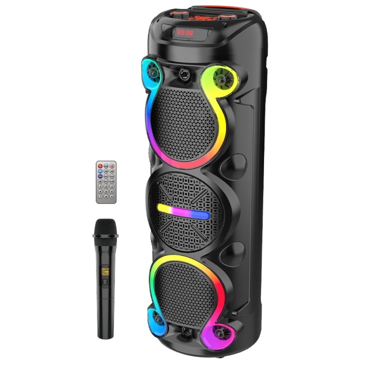 Φορητό Ηχείο Καραόκε 6.5" Bluetooth Με Μικρόφωνο & RGB Φωτισμό ZQS-6302